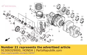 honda 91306329000 oring, 16x1,9 - Lado inferior