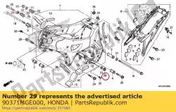 Aqui você pode pedir o porca, flange, 12 mm em Honda , com o número da peça 90371MGE000: