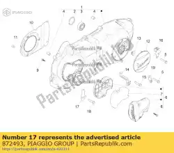 Ici, vous pouvez commander le assiette auprès de Piaggio Group , avec le numéro de pièce 872493: