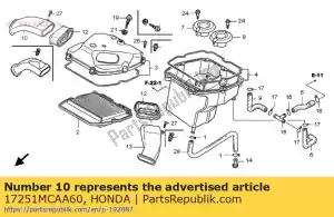 honda 17251MCAA60 conducto, r. filtro de aire - Lado inferior