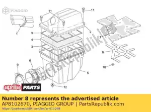 Piaggio Group AP8102670 bevestigingsmateriaal voor isolatiemateriaal - Onderkant