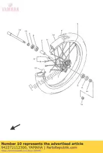 yamaha 942272112300 tube, front (2a6) - Bottom side