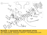 86178801WGB, Aprilia, manubrio, Nuovo