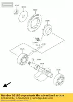 92180S009, Kawasaki, podk?adka, wywa?arka korby kawasaki kfx400 400 , Nowy