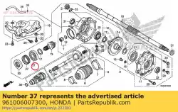 Aquí puede pedir rodamiento, bola radial, 6007 de Honda , con el número de pieza 961006007300: