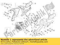 977110F2, Piaggio Group, Pannello laterale rh. grigio moto-guzzi norge 1200 2006, Nuovo