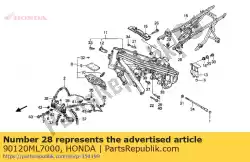 Here you can order the bolt,flange,10x35 from Honda, with part number 90120ML7000:
