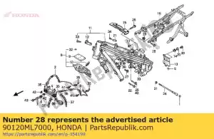 Honda 90120ML7000 bolt,flange,10x35 - Bottom side