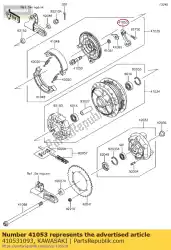 Here you can order the lever-brake cam from Kawasaki, with part number 410531093: