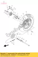 4ATW253E0100, Yamaha, remblok achter yamaha tw 125 2002 2003 2004, Nouveau