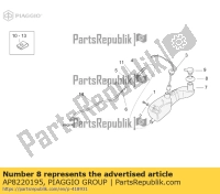 AP8220195, Aprilia, uszczelnienie olejowe, Nowy