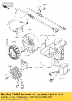 210031276, Kawasaki, estator kef300-a1 kawasaki klf 300 2000 2001 2002 2003 2004 2005 2006, Nuevo