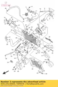 yamaha 5VX124130000 couvercle, thermostat - La partie au fond