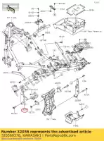 320360378, Kawasaki, 01 wspornik-wahacz, lewy kawasaki  400 2018 2019 2020 2021, Nowy