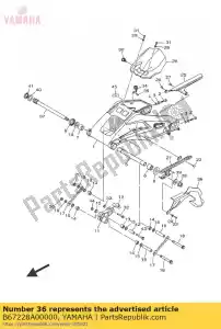 yamaha B67228A00000 cubierta de montaje 1 - Lado inferior