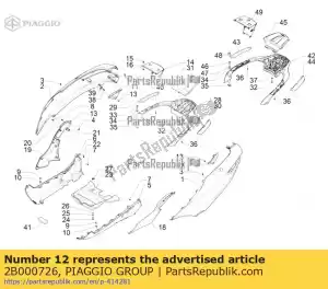Piaggio Group 2B000726 calandre gauche - La partie au fond
