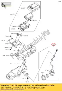 Kawasaki 211760080 sensor, velocidade - Lado inferior