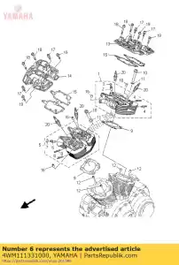 yamaha 4WM111331000 guia, válvula de admissão - Lado inferior