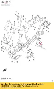 suzuki 4391113E10 rodillo, cadena co - Lado inferior