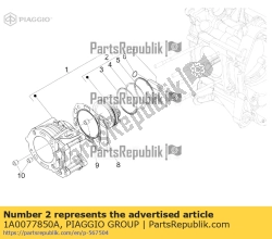 Aprilia 1A0077850A, Conjunto de pistón, OEM: Aprilia 1A0077850A