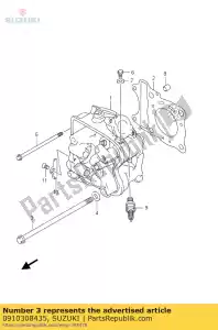 suzuki 0910308435 bolt,8x190 - Bottom side