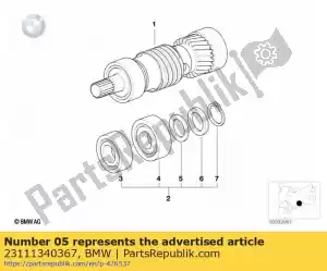 bmw 23111340367 shim - 20x28x0,50 - Bottom side