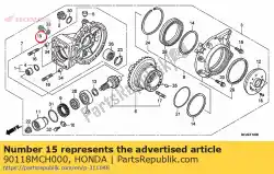 Ici, vous pouvez commander le boulon, bouchon, 14mm auprès de Honda , avec le numéro de pièce 90118MCH000: