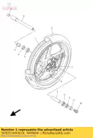 1KB25168001X, Yamaha, cast wheel, front yamaha yzf r 1000 2012 2013 2014, New