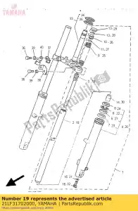 Yamaha 21LF31702000 barra interior del pistón - Lado inferior