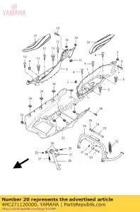 yamaha 4HC271120000 albero, supporto principale - Il fondo