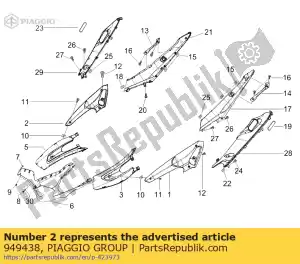 Piaggio Group 949438 copertura laterale rh - Il fondo