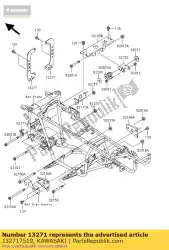 Here you can order the plate,oil cooler from Kawasaki, with part number 132717519: