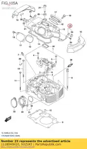 Suzuki 1118040H10 soporte, cabeza co - Lado inferior