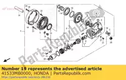 Aquí puede pedir espaciador d, corona dentada (2. 00) de Honda , con el número de pieza 41533MB0000: