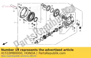 honda 41533MB0000 espaciador d, corona dentada (2.00) - Lado inferior