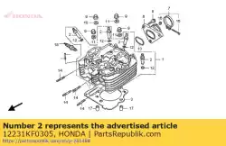 Aquí puede pedir guía, válvula de Honda , con el número de pieza 12231KF0305: