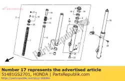 Here you can order the no description available at the moment from Honda, with part number 51481GS2701: