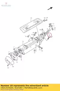 suzuki 1821315G00 sensor de oxigênio - Lado inferior