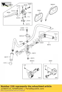 Kawasaki 220R0516 vis-pan-cros - La partie au fond