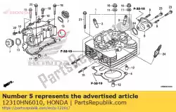 Qui puoi ordinare coperchio, testata da Honda , con numero parte 12310HN6010: