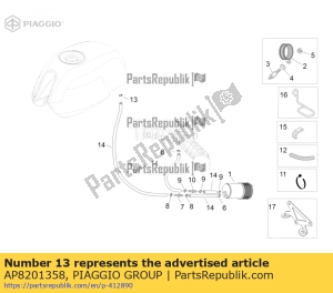 aprilia AP8201358 hose clamp d 11,9 - Bottom side