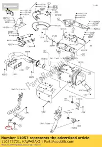 kawasaki 110573721 01 support, frm-silencieux/fr - La partie au fond