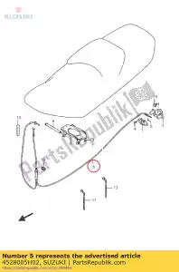 suzuki 4528005H02 cavo, blocco sedile - Il fondo