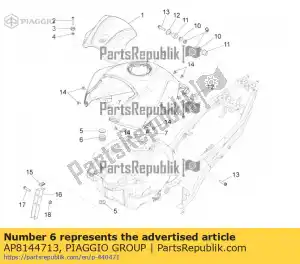 Piaggio Group AP8144713 entretoise en caoutchouc - La partie au fond