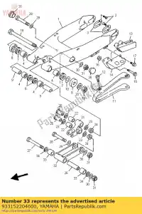 yamaha 933152204600 ?o?ysko walcowe (2hj) - Dół