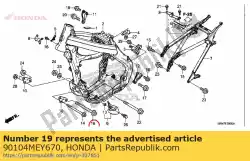 Qui puoi ordinare bullone, flangia, 10x126 da Honda , con numero parte 90104MEY670: