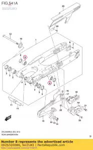 suzuki 0926320086 rodamiento, 20x27x1 - Lado inferior