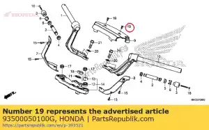 honda 93500050100G tornillo, sartén, 5x10 - Lado inferior