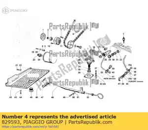 Piaggio Group 829593 parafuso c / flange - Lado inferior