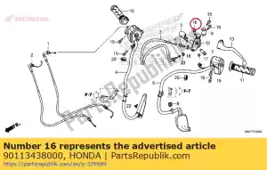 Honda 90113438000 boulon, l. poignée de direction - La partie au fond